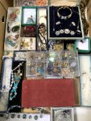 A quantity of costume jewellery.