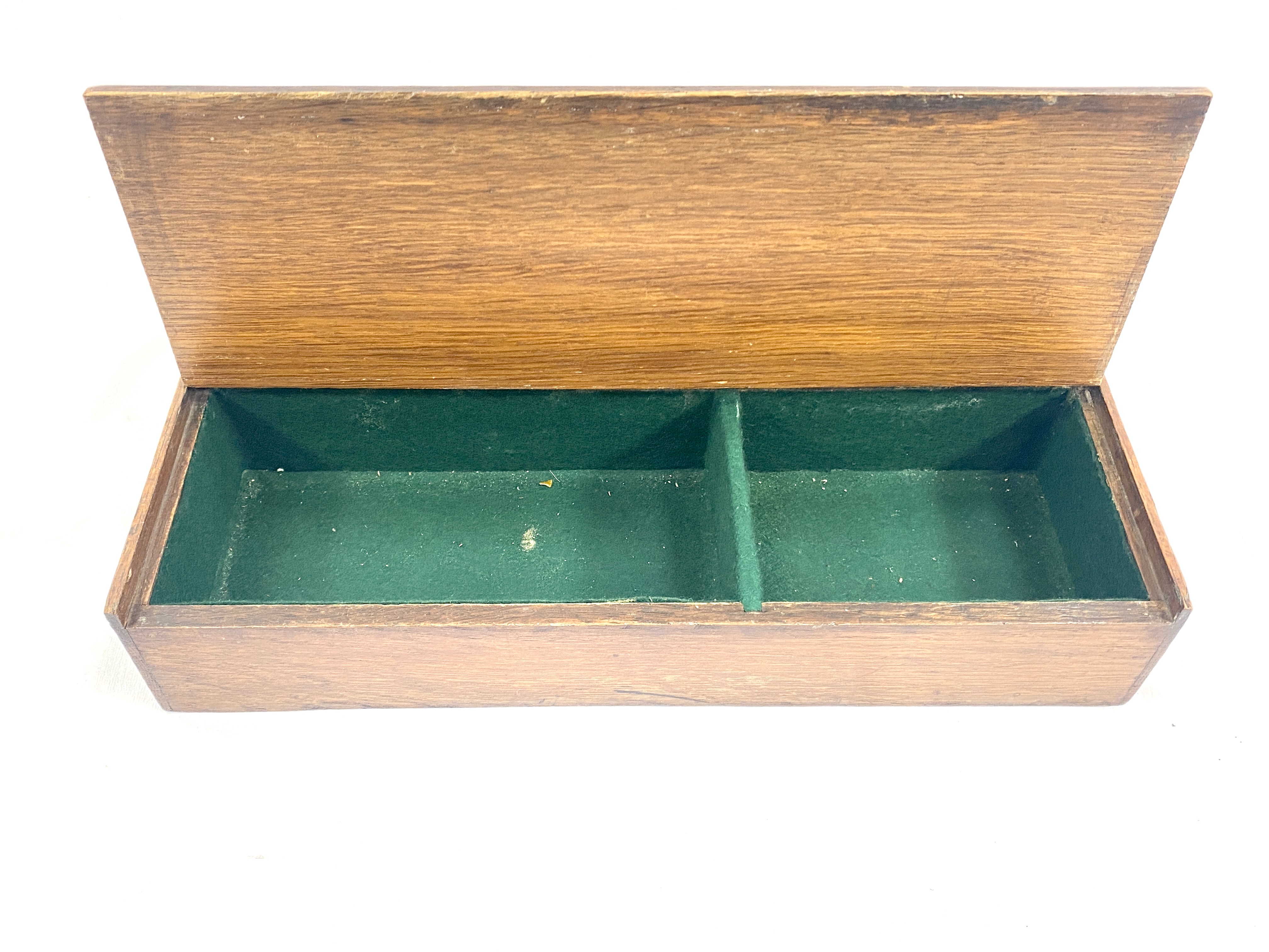 Oak cutlery box with lifting lid - Image 3 of 4