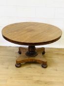 Tilt top dining table