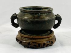 A bronze censer