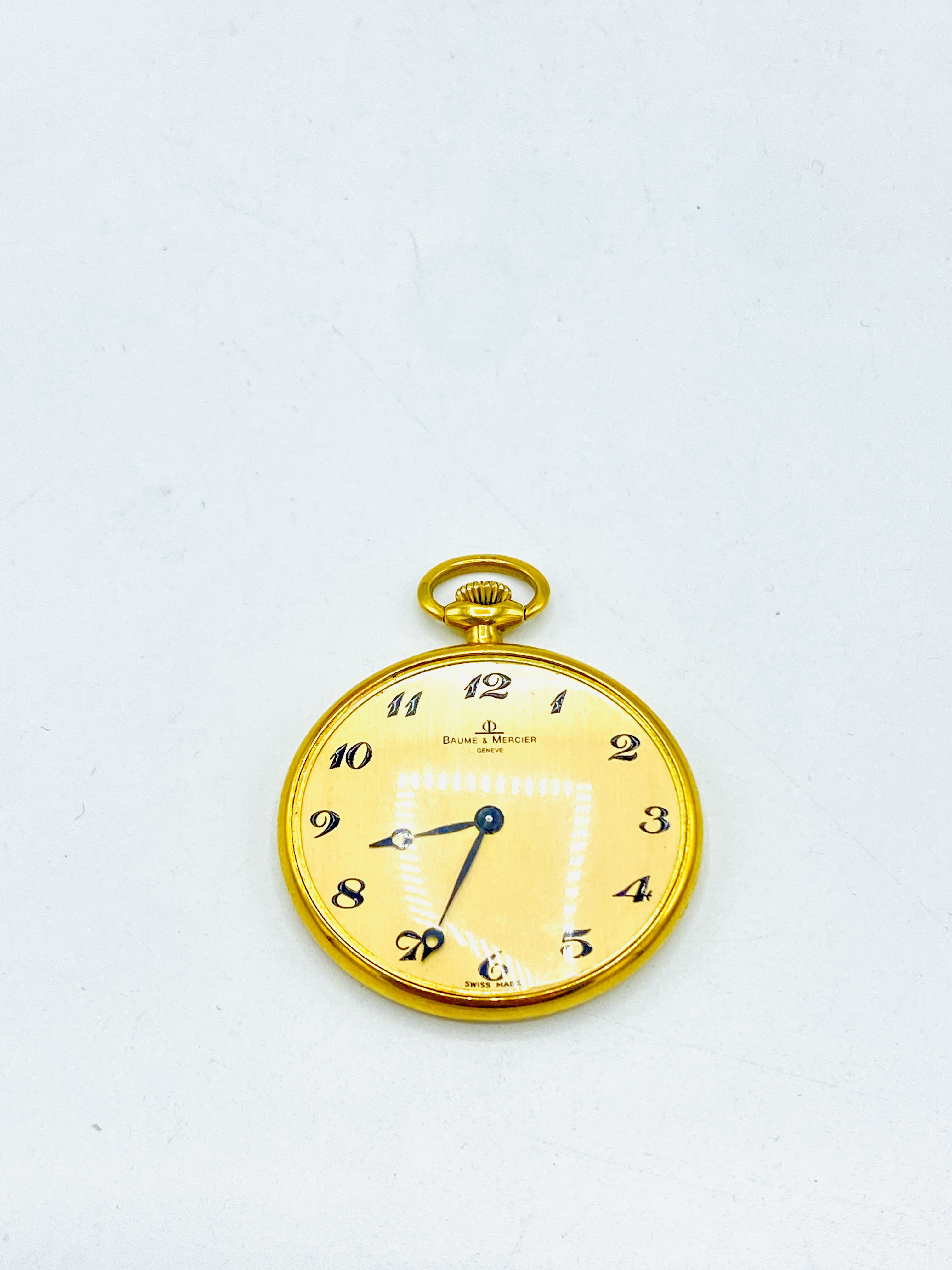 18ct gold case Baume & Mercier manual wind pocket watch - Image 3 of 3