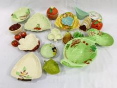 Carlton Ware leaf shaped tableware