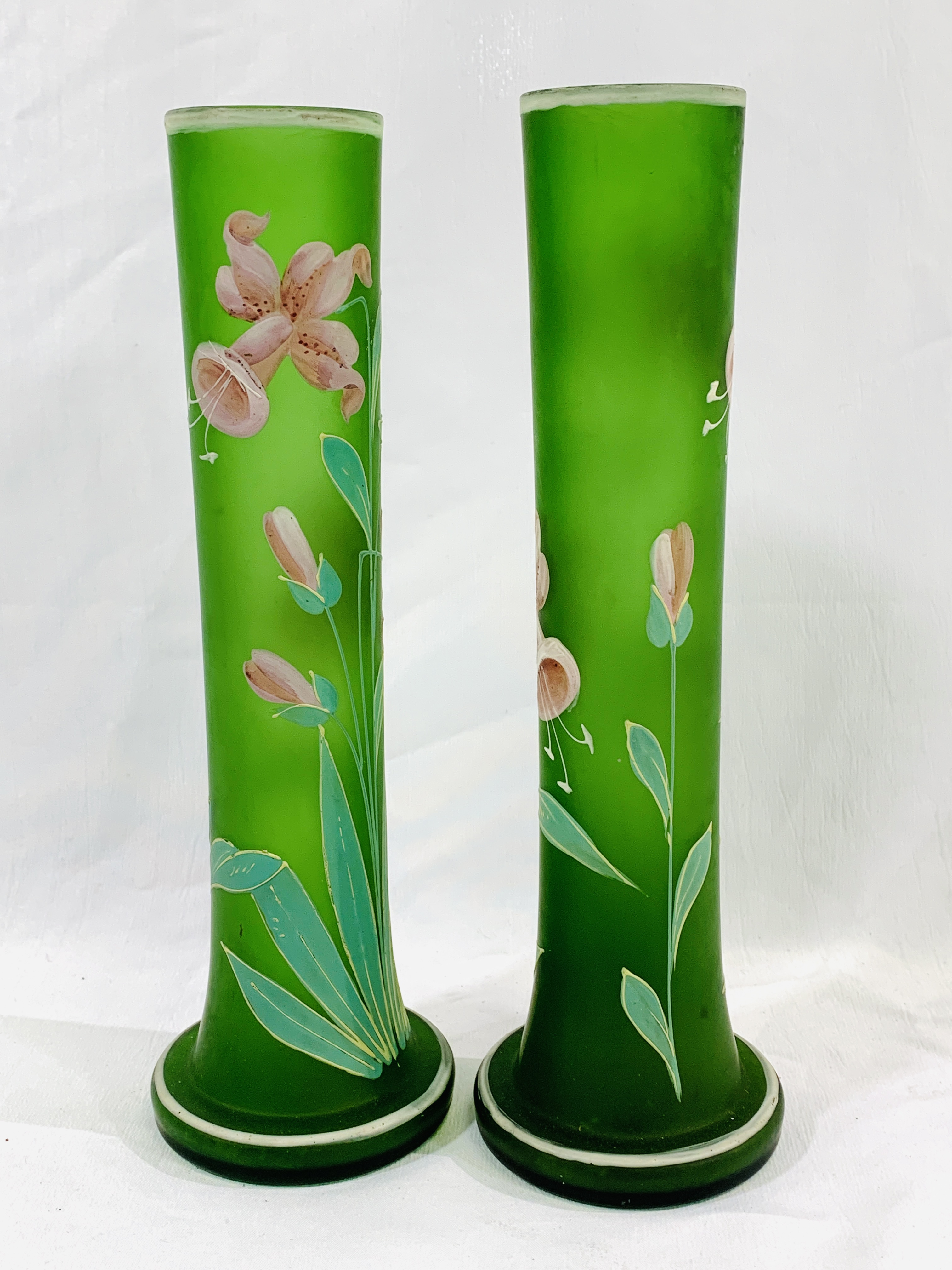 Two art nouveau glass vases - Image 4 of 5