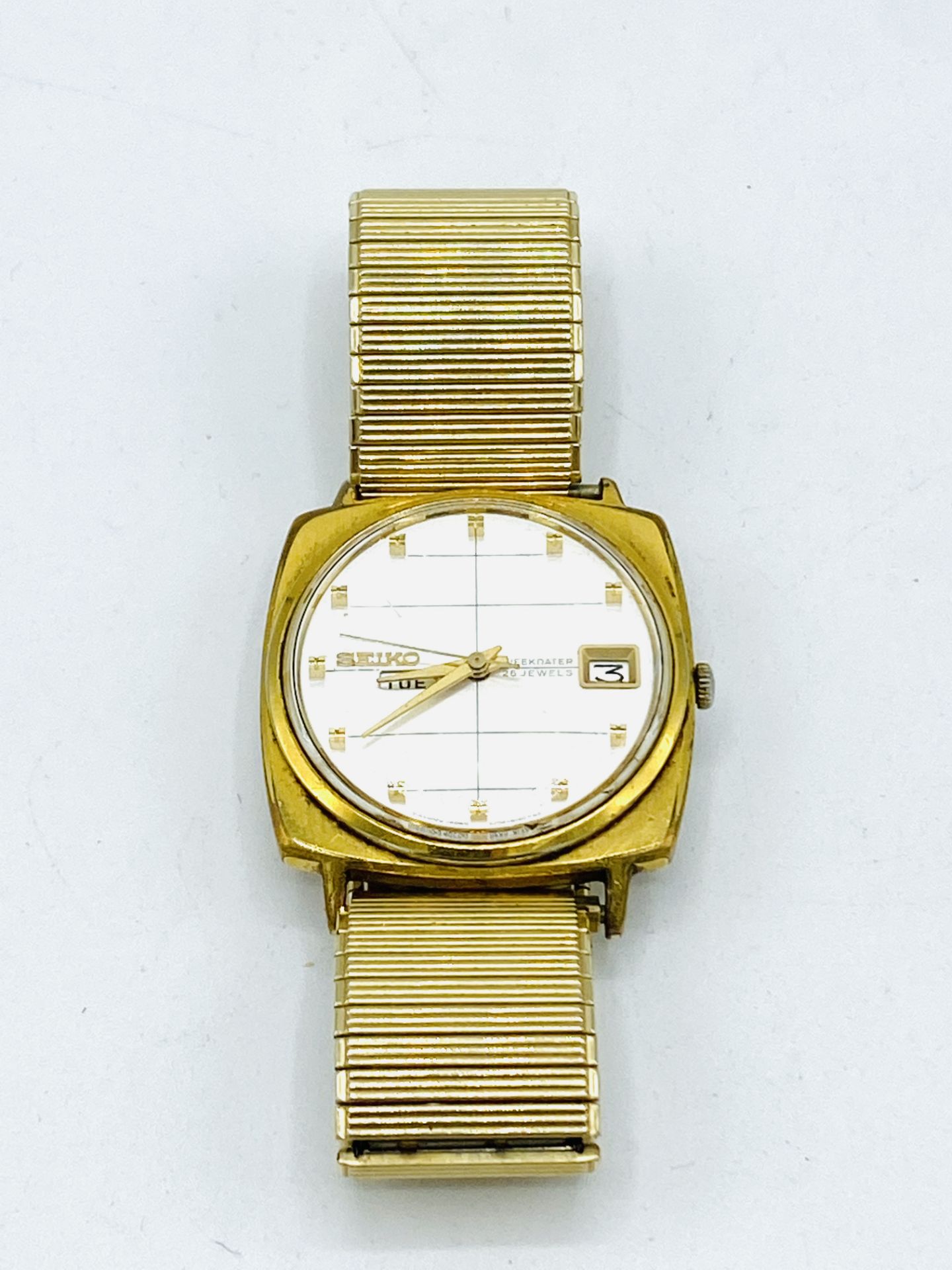 1960s Seiko Weekdater 26 jewels Sea Lion M88 manual wind wrist watch - Bild 4 aus 4