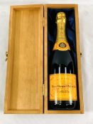 Bottle of Veuve Clicquot Ponsardin champagne