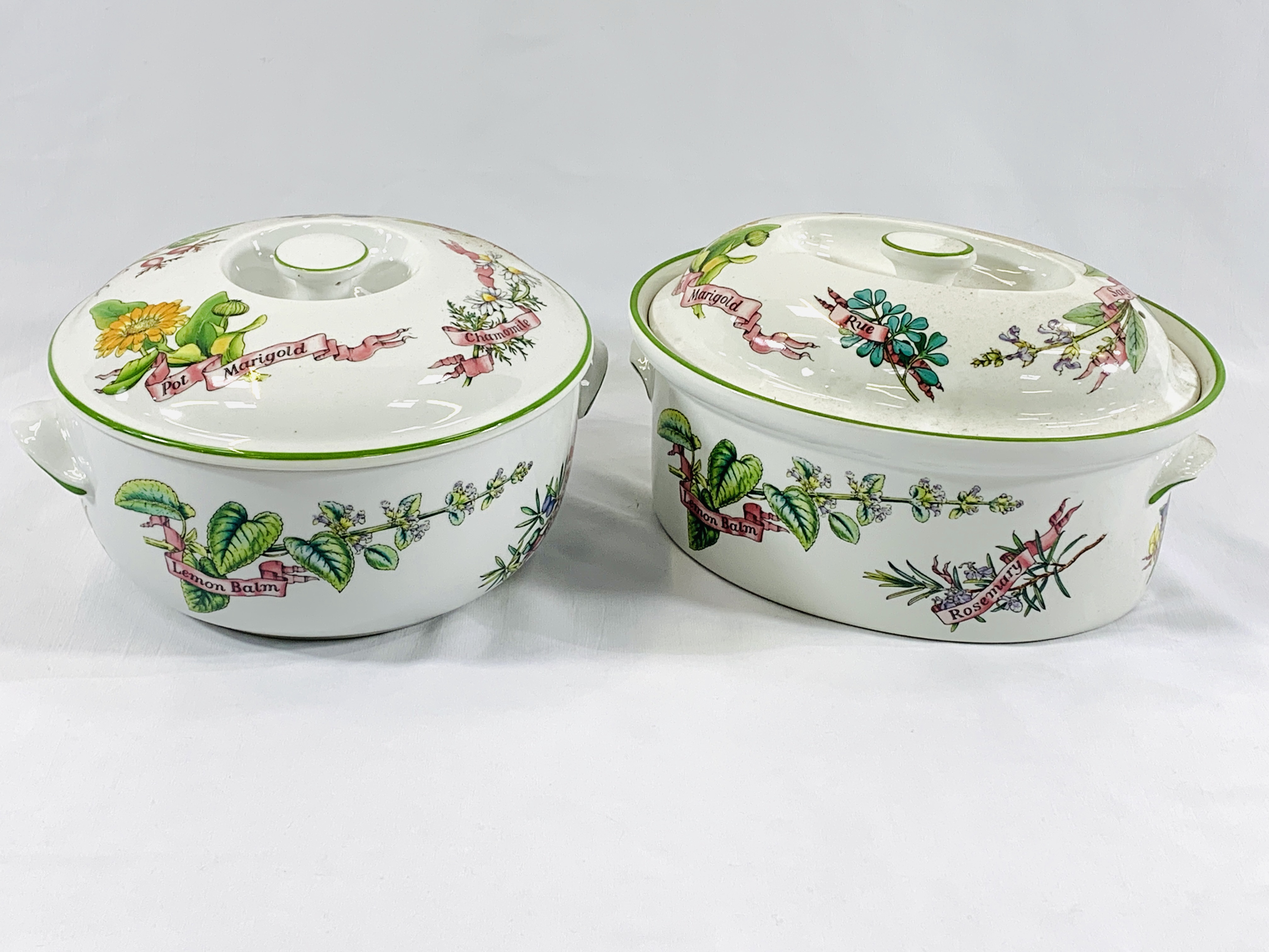 Two Royal Worcester Country Kitchen lidded tureens