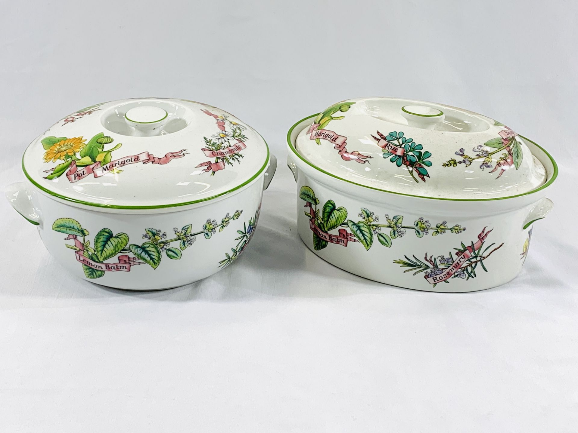 Two Royal Worcester Country Kitchen lidded tureens