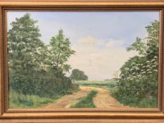 Three framed oil on board landscapes