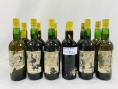 Twelve bottles of sherry