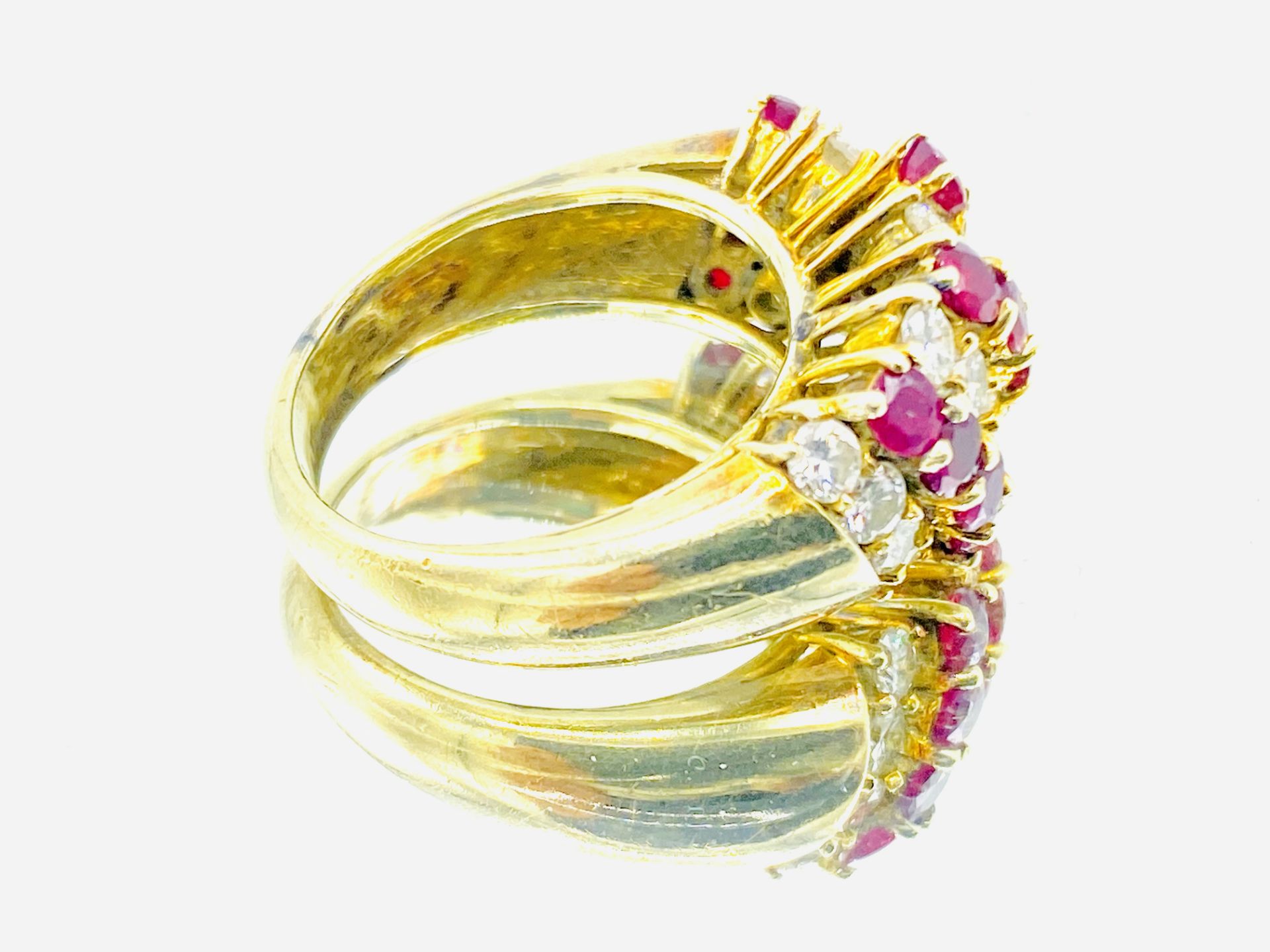 Gold, ruby and diamond ring - Bild 3 aus 4
