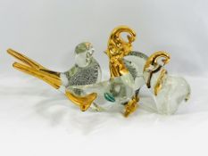 Four Murano glass animals