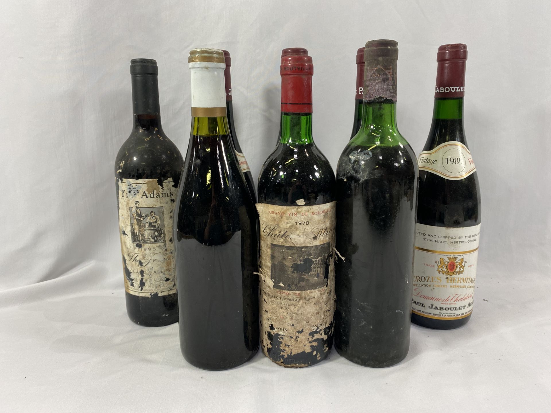Four bottles 1989 Paul Jaboulet Aine Crozes Hermitage Domaine de Thalabert and four other bottles