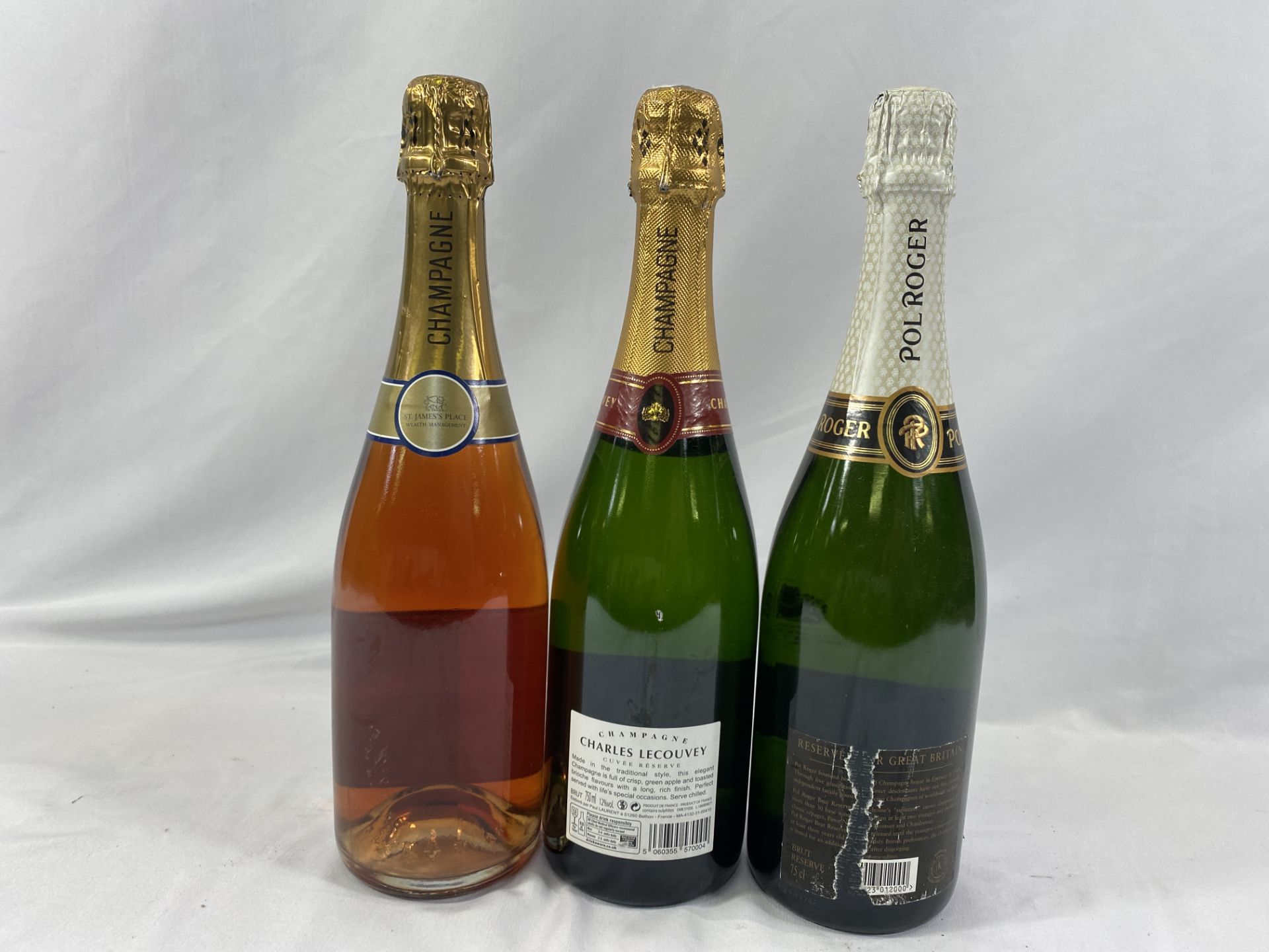 Three bottles of champagne - Image 2 of 2