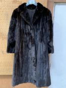 Full length mink coat and a mink hat