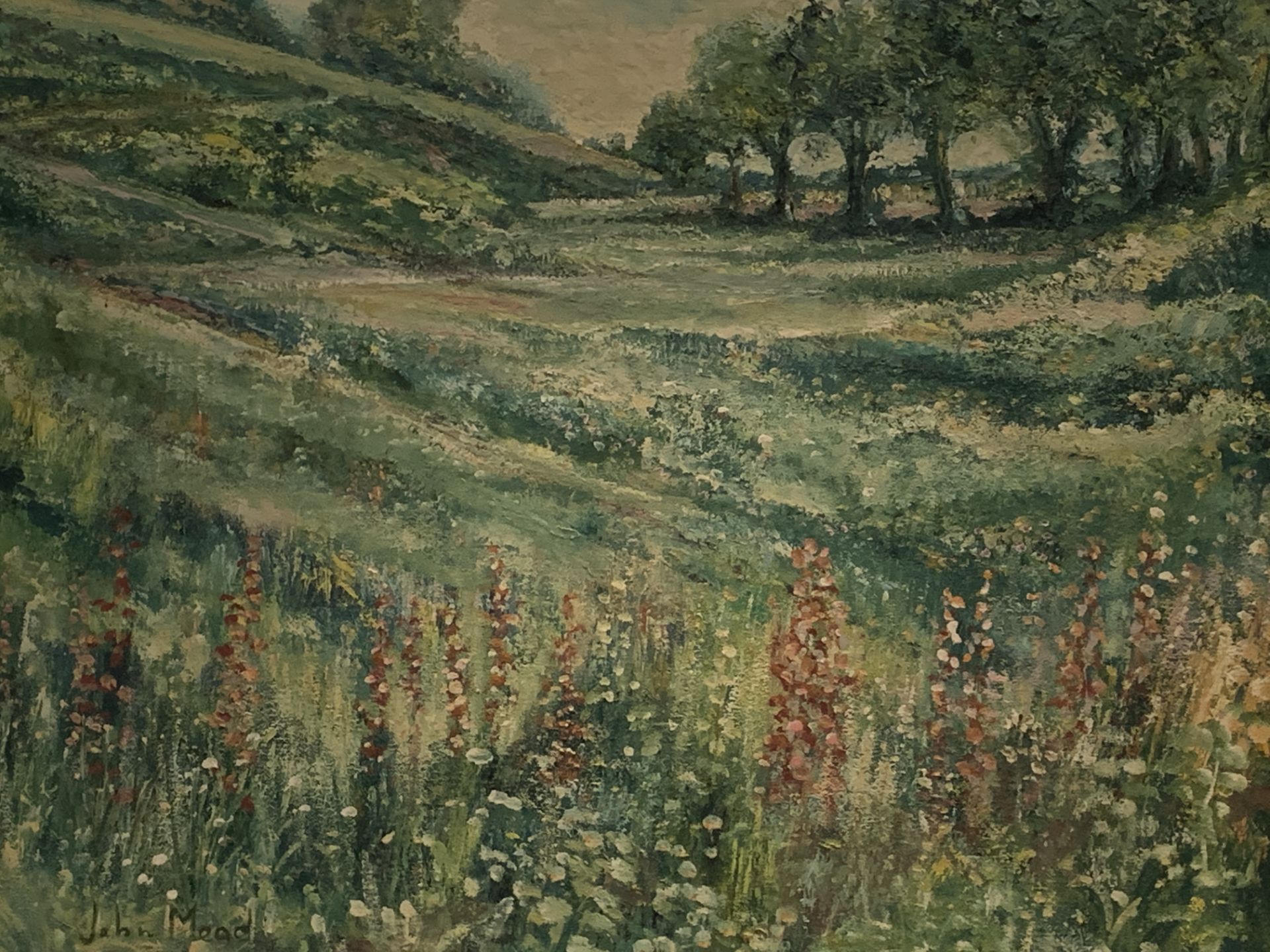 J. Mead - oil on canvas of meadows