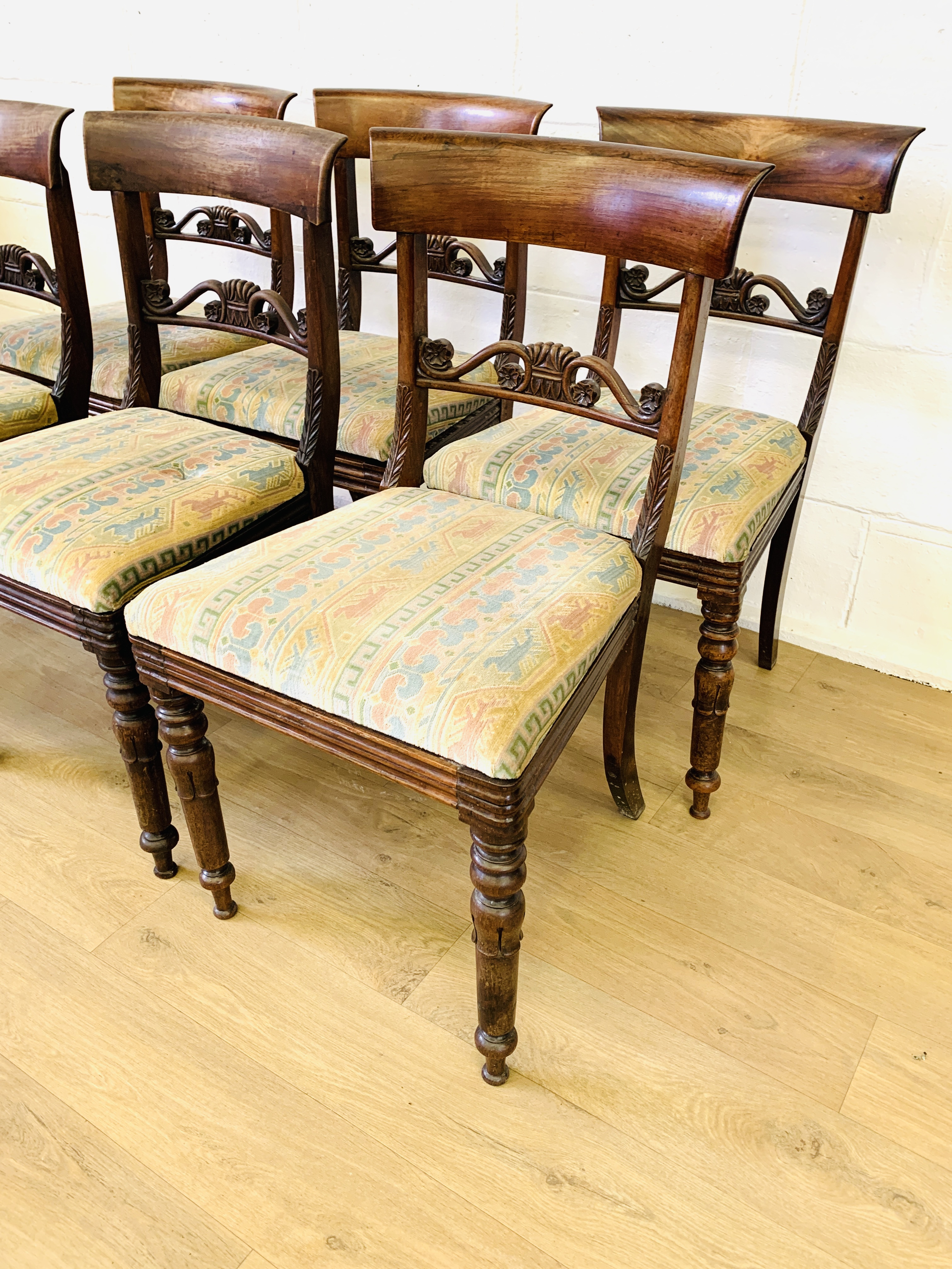 Six mahogany dining chairs - Image 4 of 5