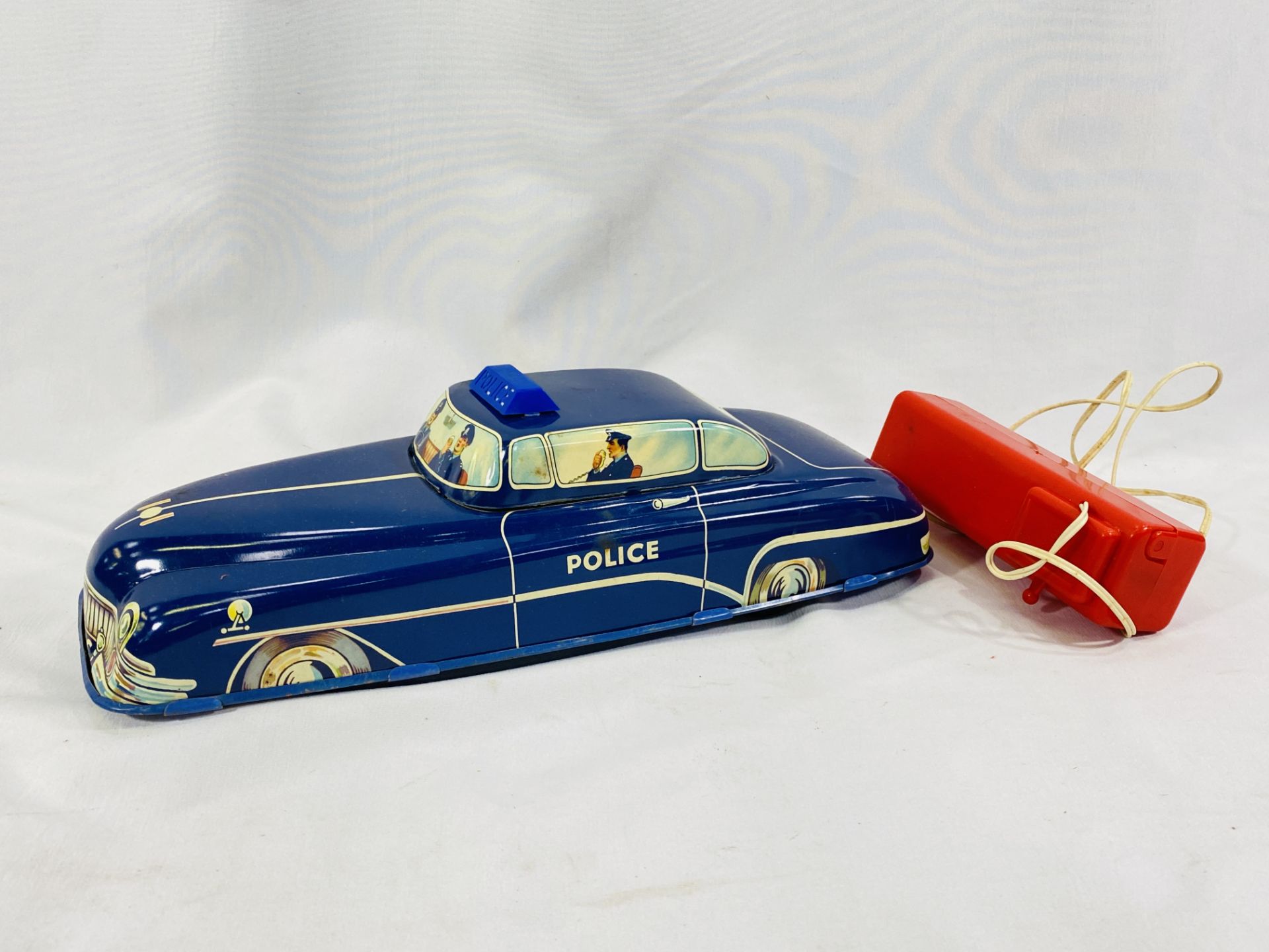 A boxed tinplate battery operated police car - Image 2 of 4