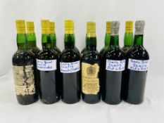 Twelve bottles of sherry