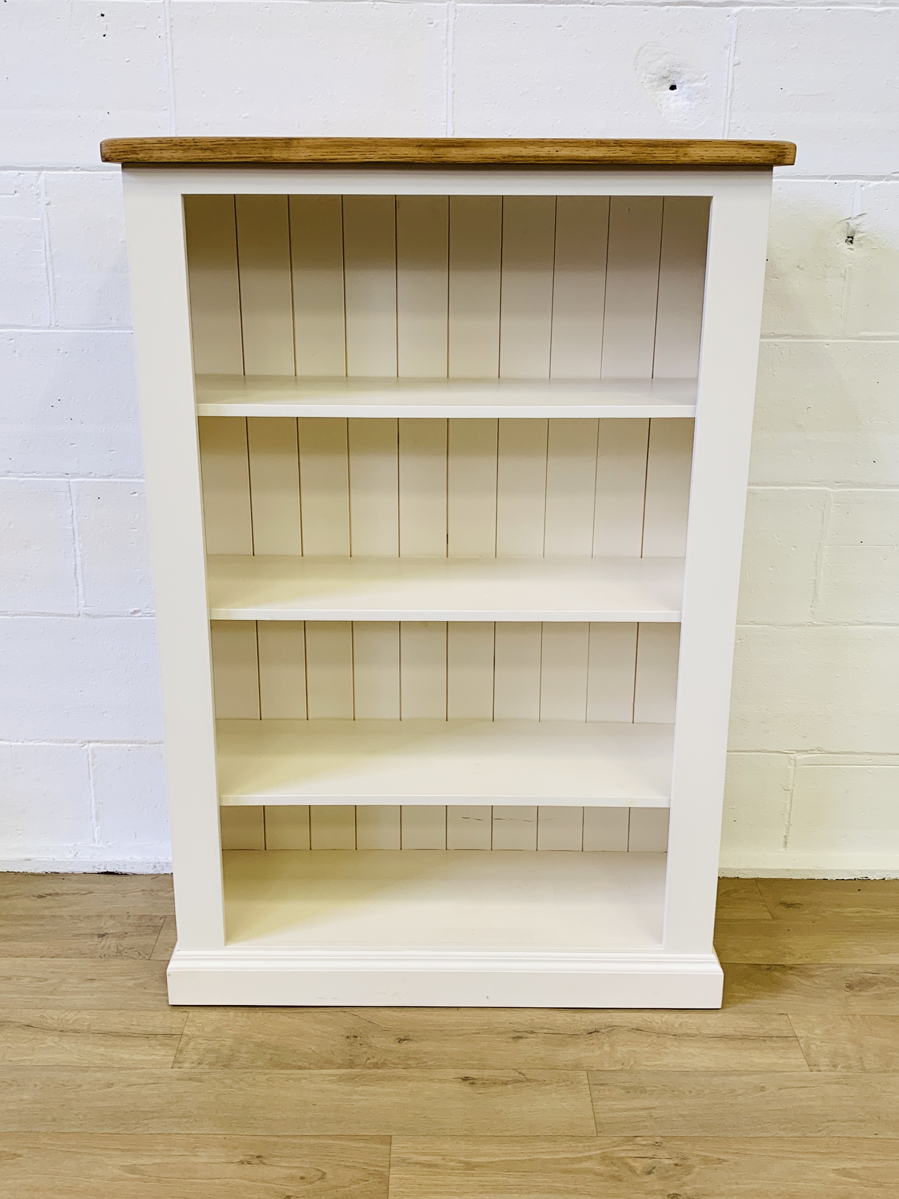 Painted pine bookcase