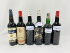 Six bottles of sherry