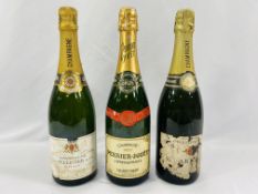 Three bottles of champagne