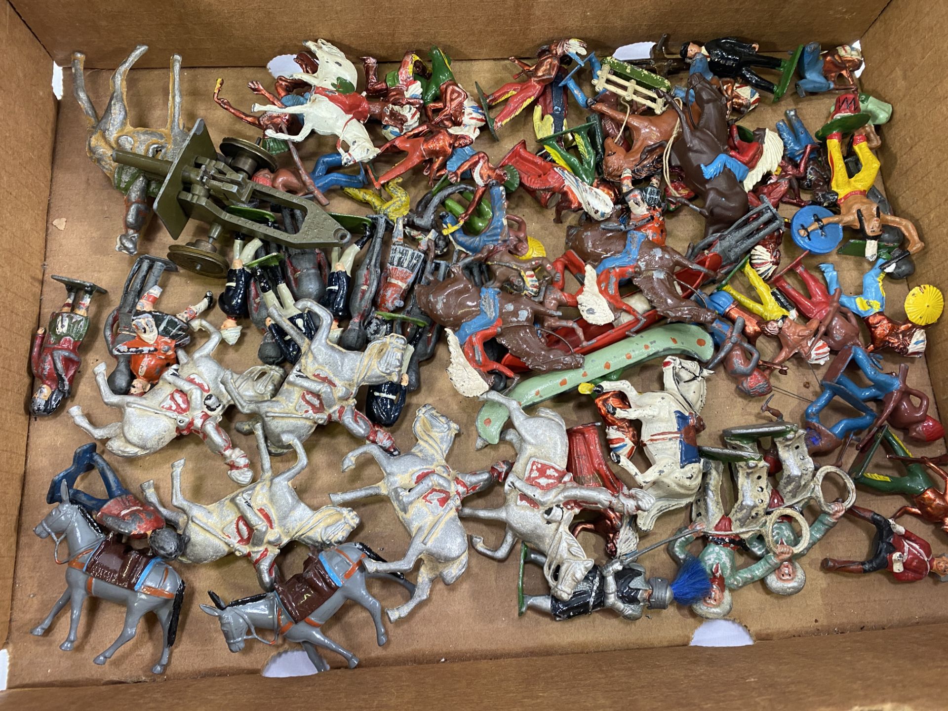 A collection of metal figures