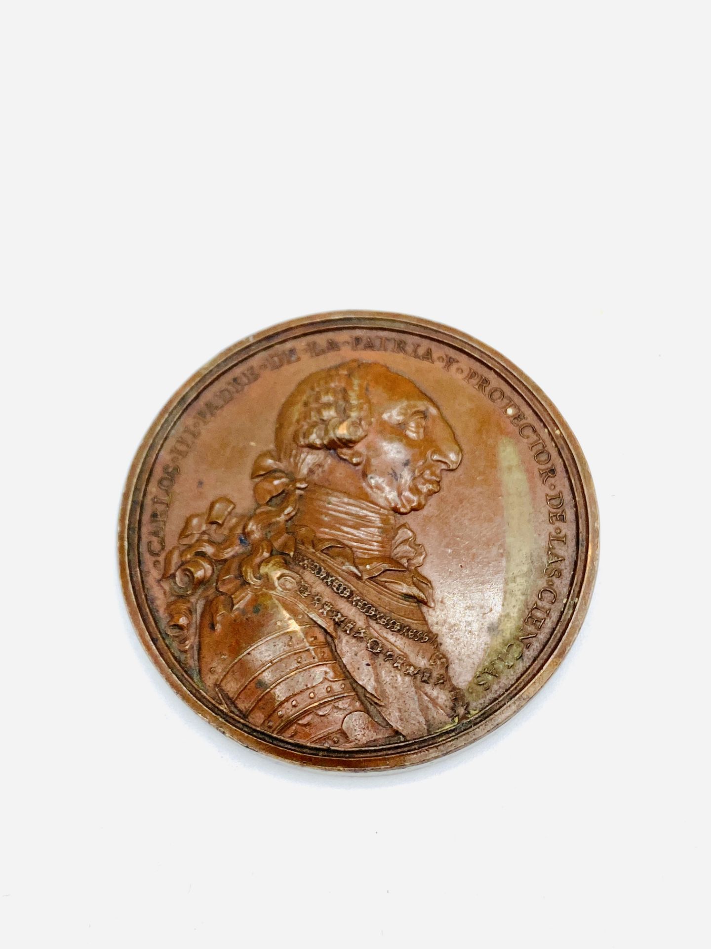 Bronze medal depicting King Charles III of Spain by Jerónimo Antonio Gil dated 1778