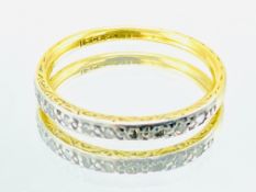 18ct gold and platinum half eternity ring