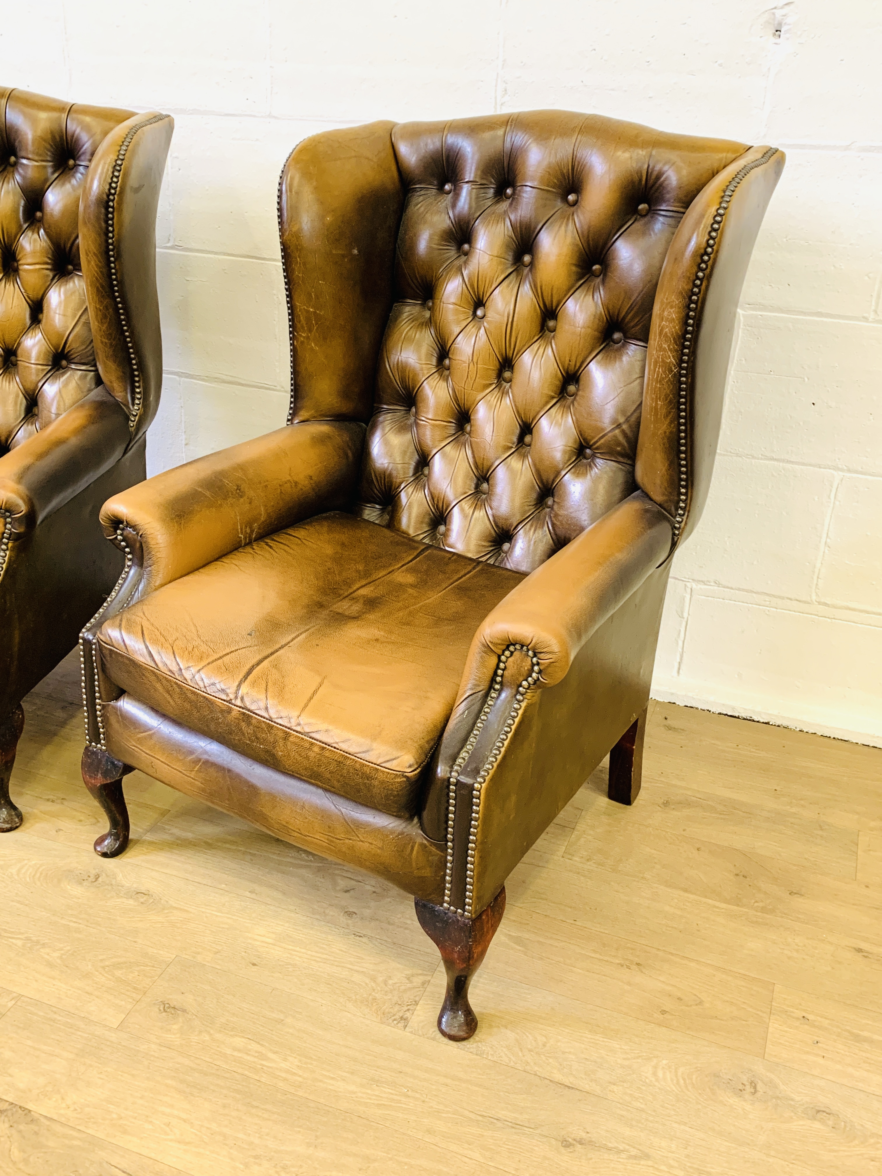 Two leather style armchairs - Image 5 of 5