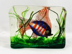 Murano glass aquarium block