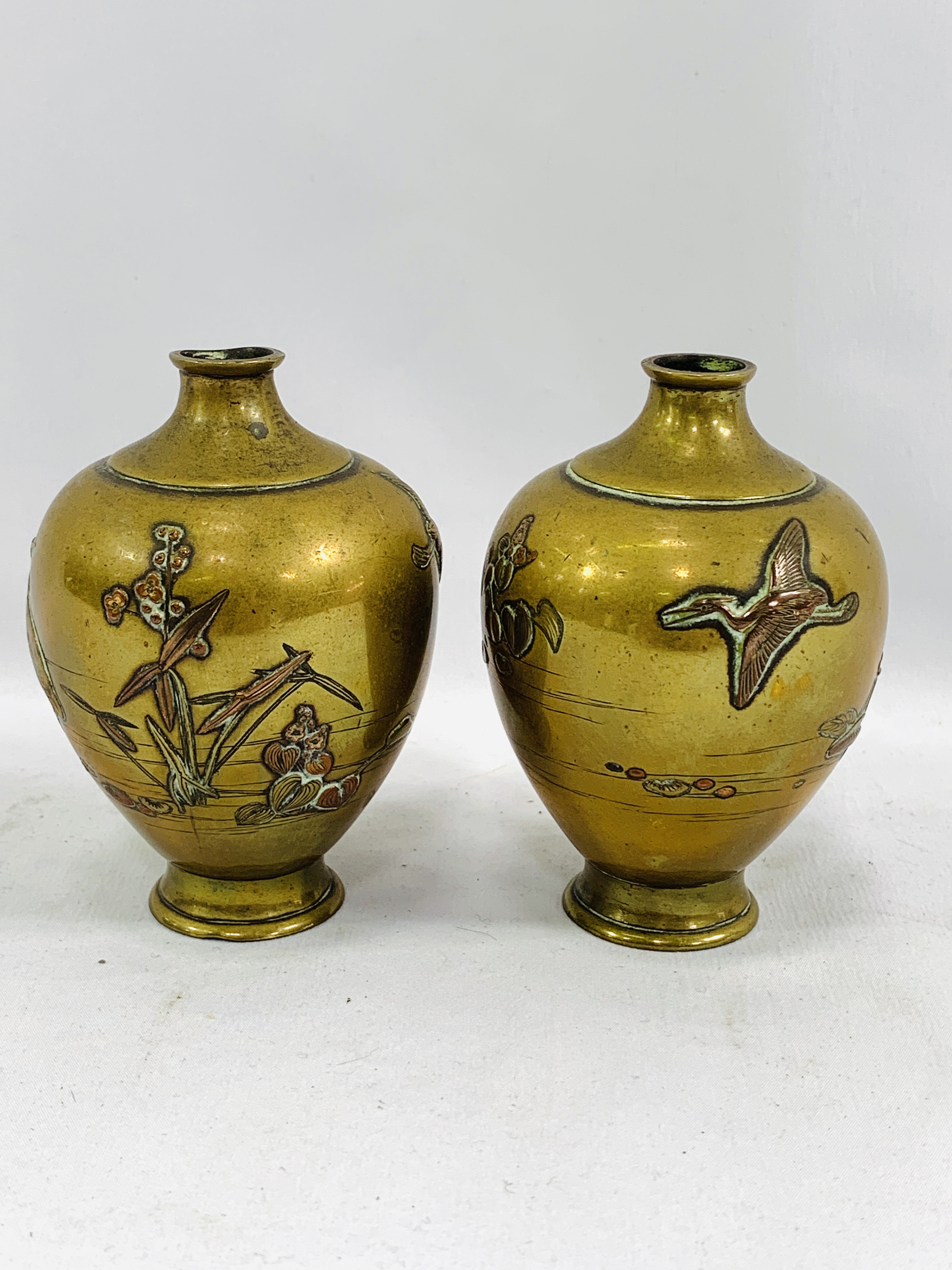 A pair of Meiji period vases