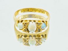 18ct gold Edwardian opal ring