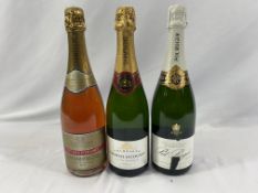 Three bottles of champagne