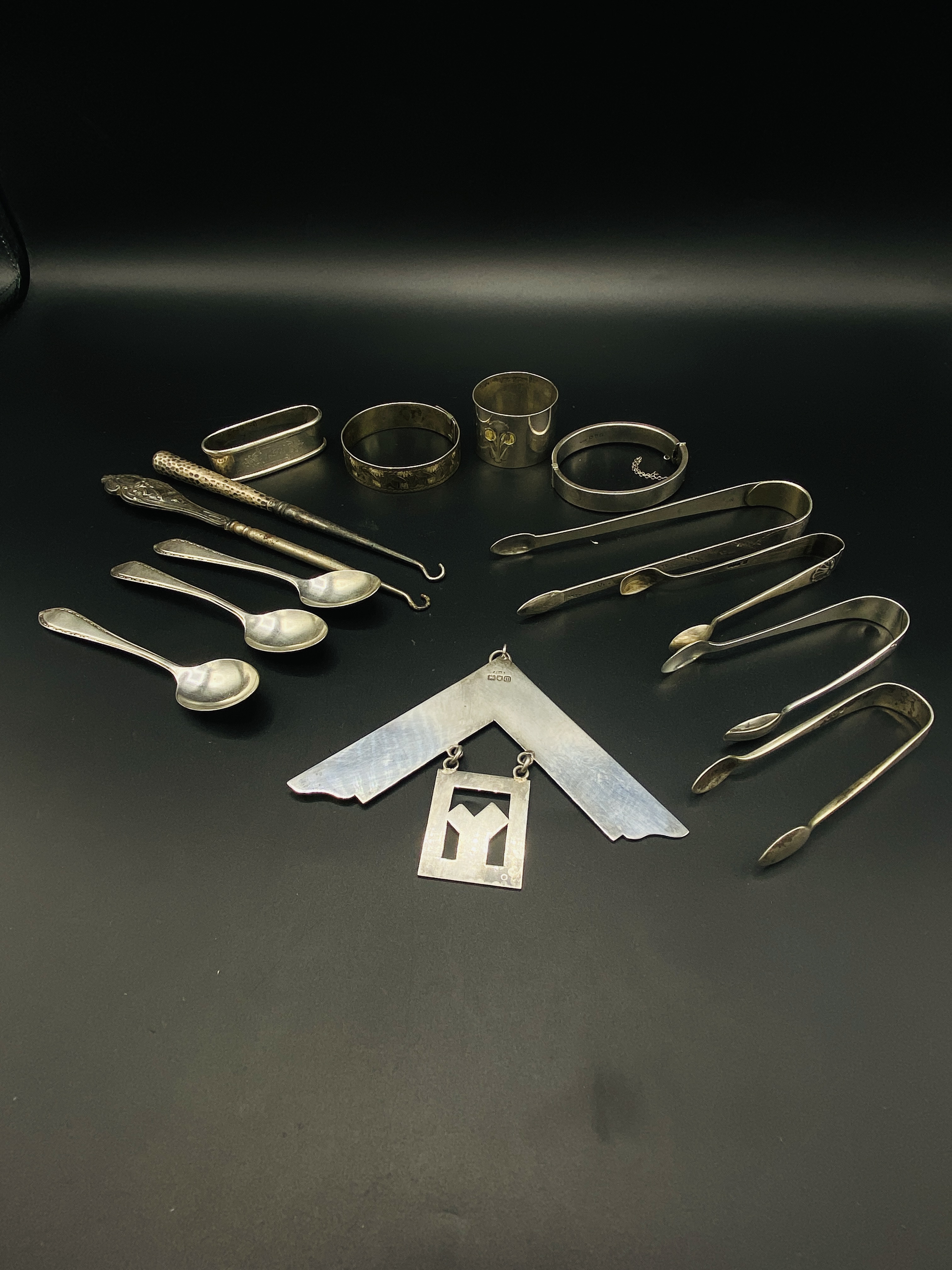 Collection of sterling silver items