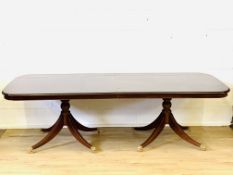 Mahogany extending dining table