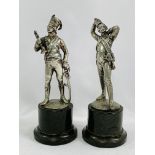 Two cast figures of soldiers