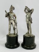 Two cast figures of soldiers