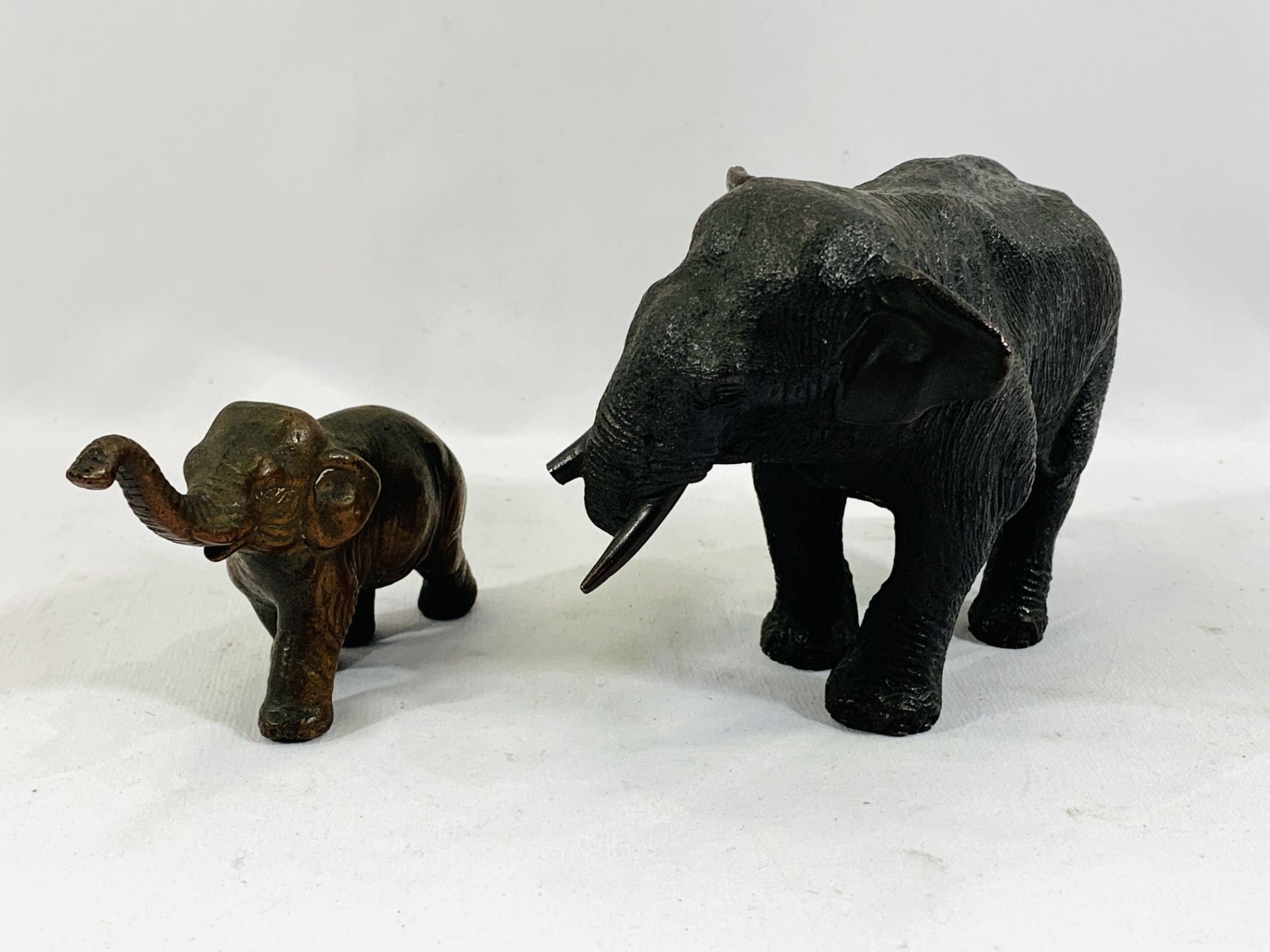 Two bronze elephants - Image 3 of 4