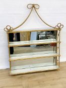 Empire style wall mounted shelf unit