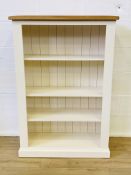 Painted pine bookcase