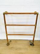 Copper and brass towel rail