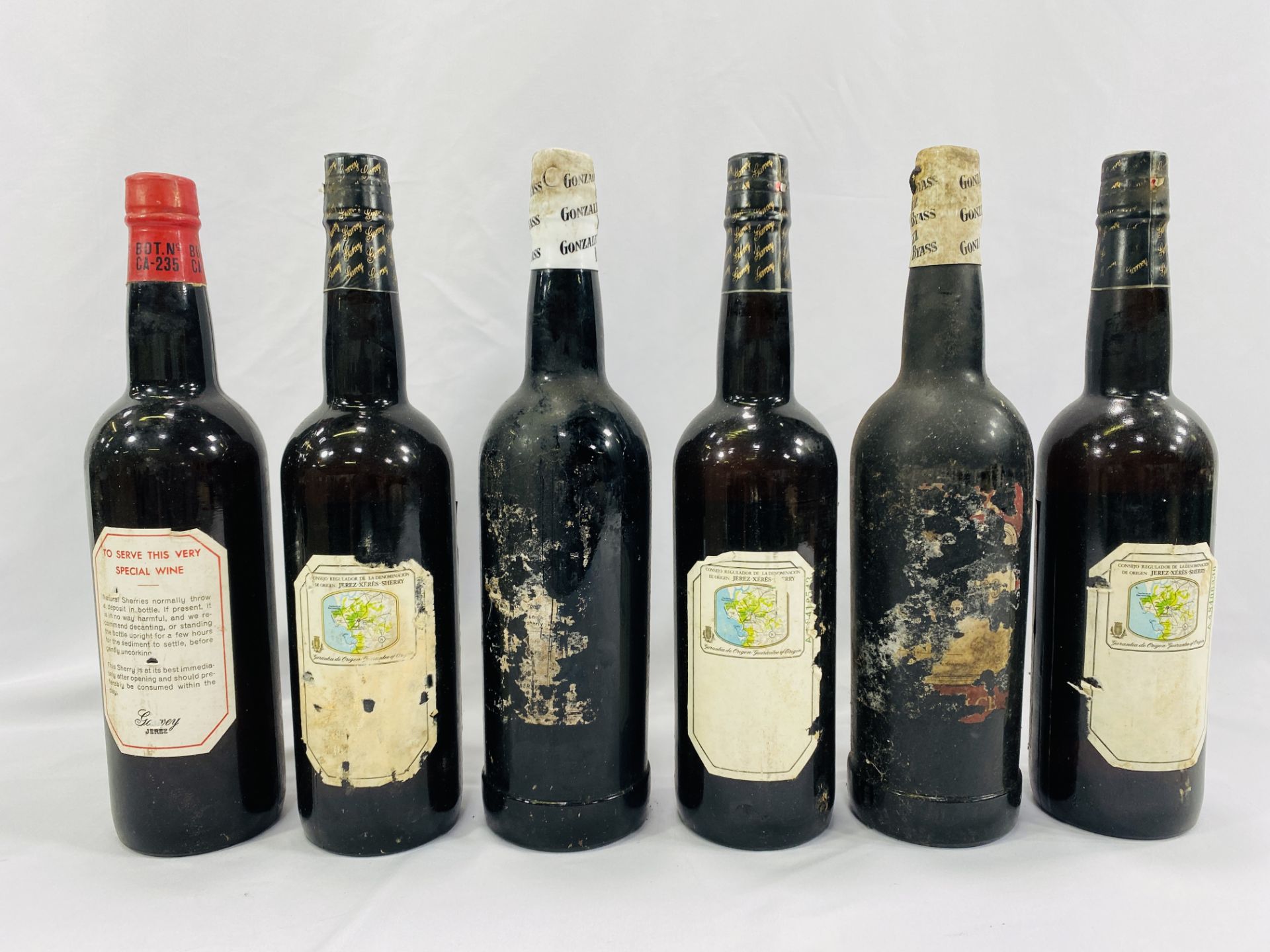 Six bottles of sherry - Image 2 of 2