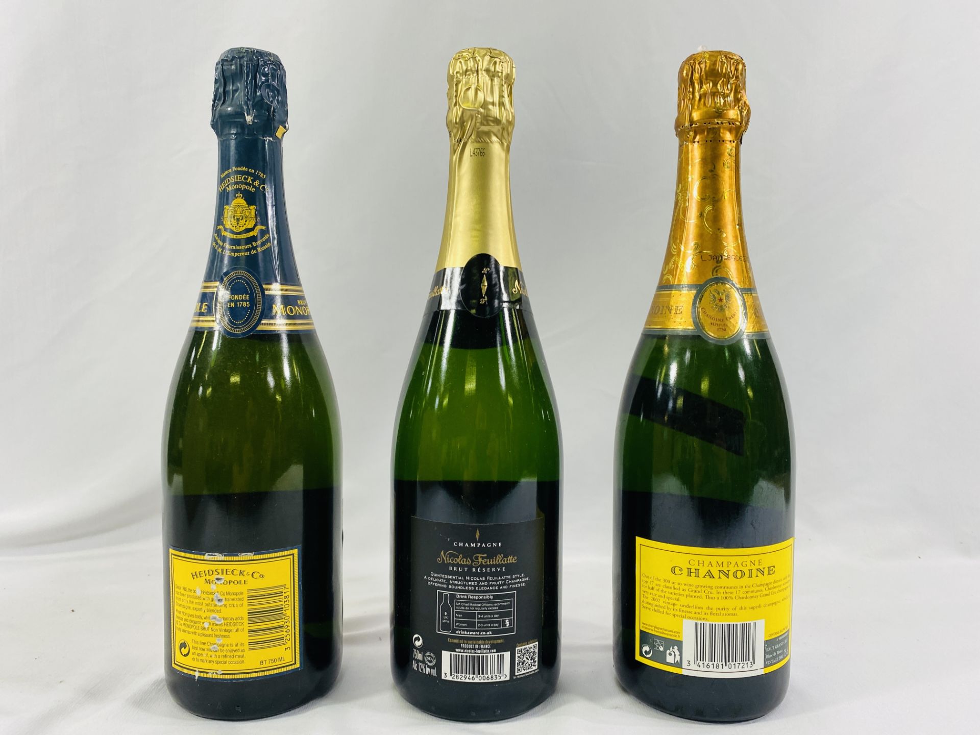 Three bottles of champagne - Image 2 of 2