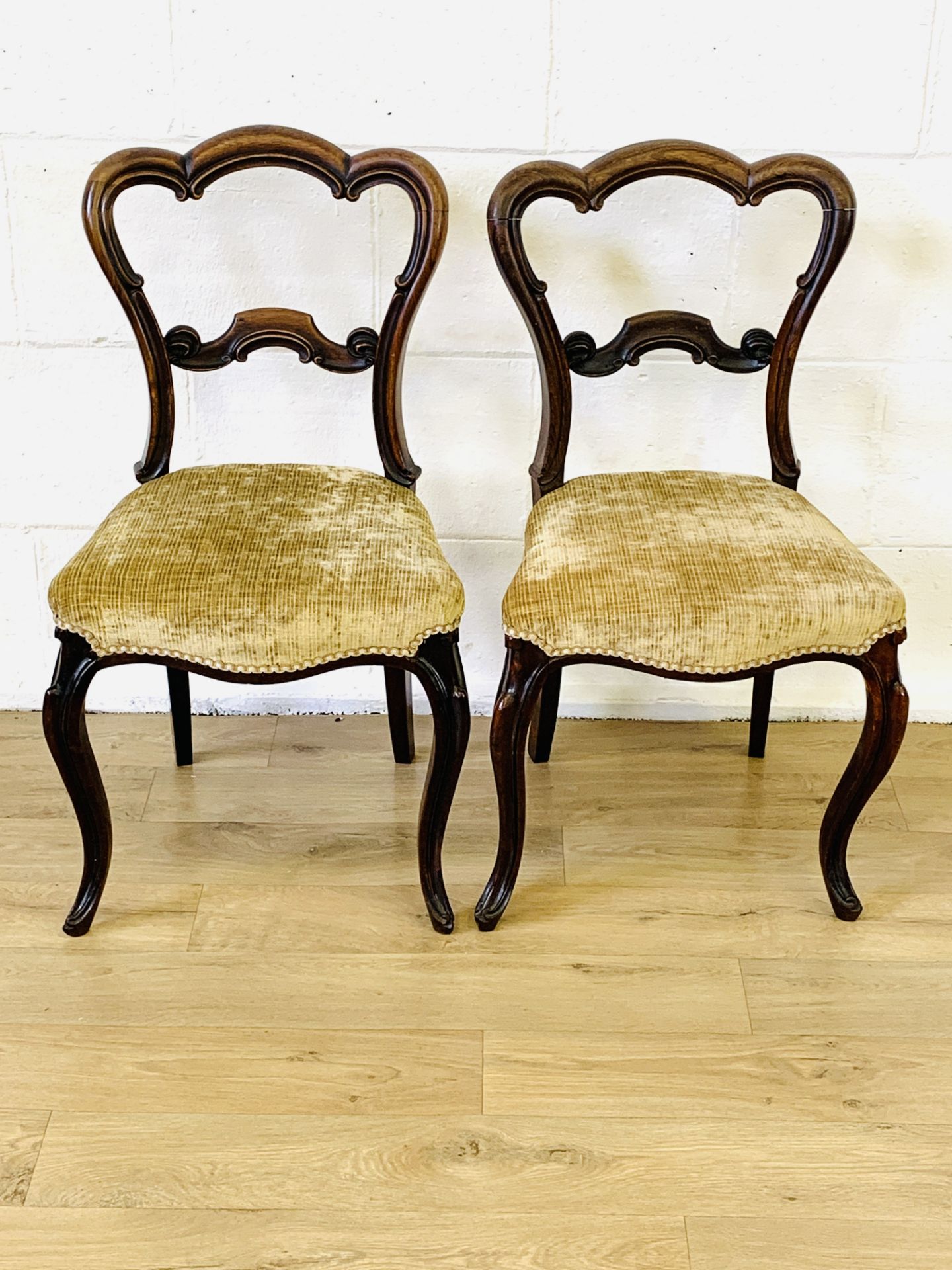 Pair of Victorian dining chairs