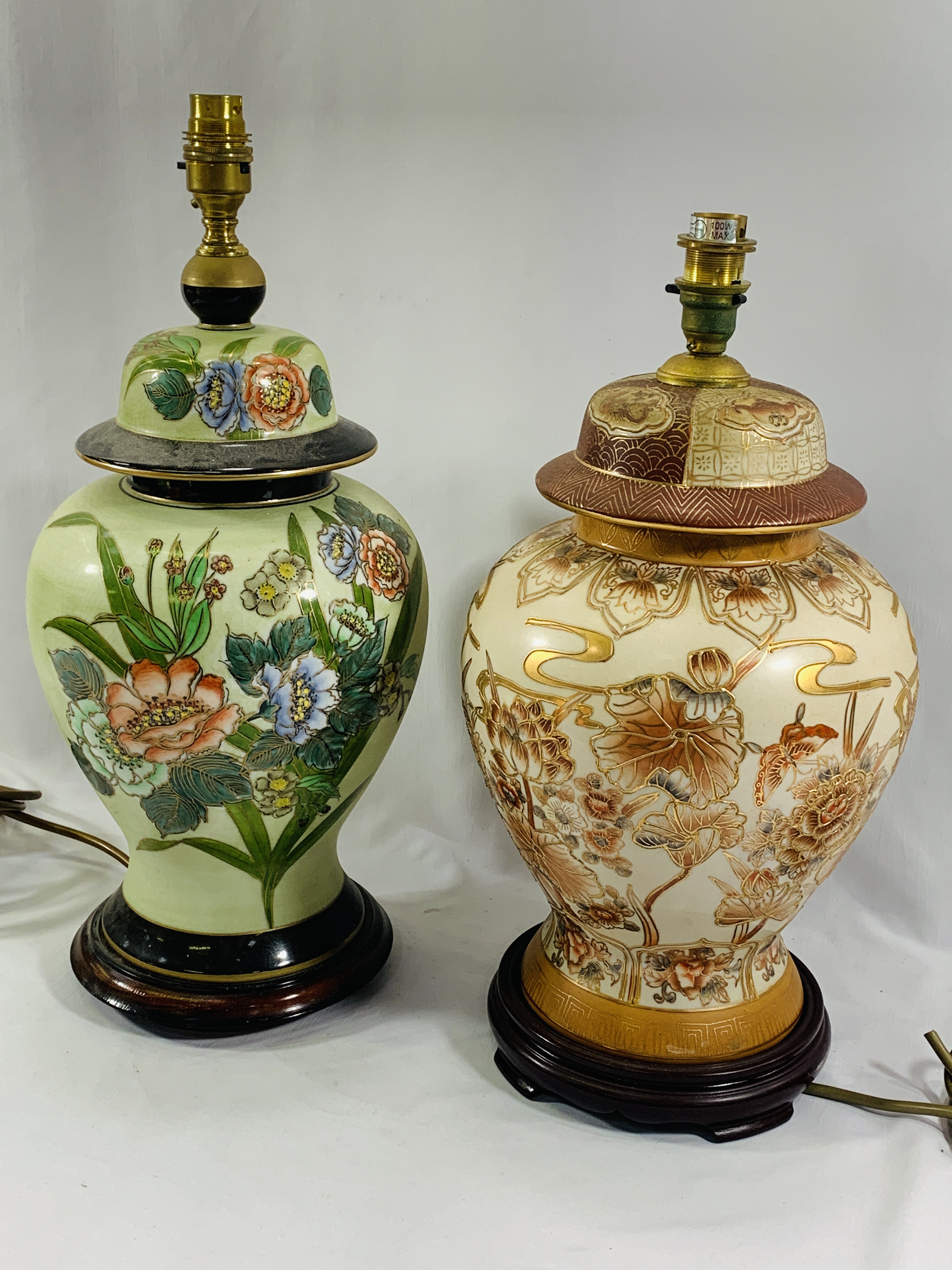 Two Oriental style table lamps - Image 2 of 3