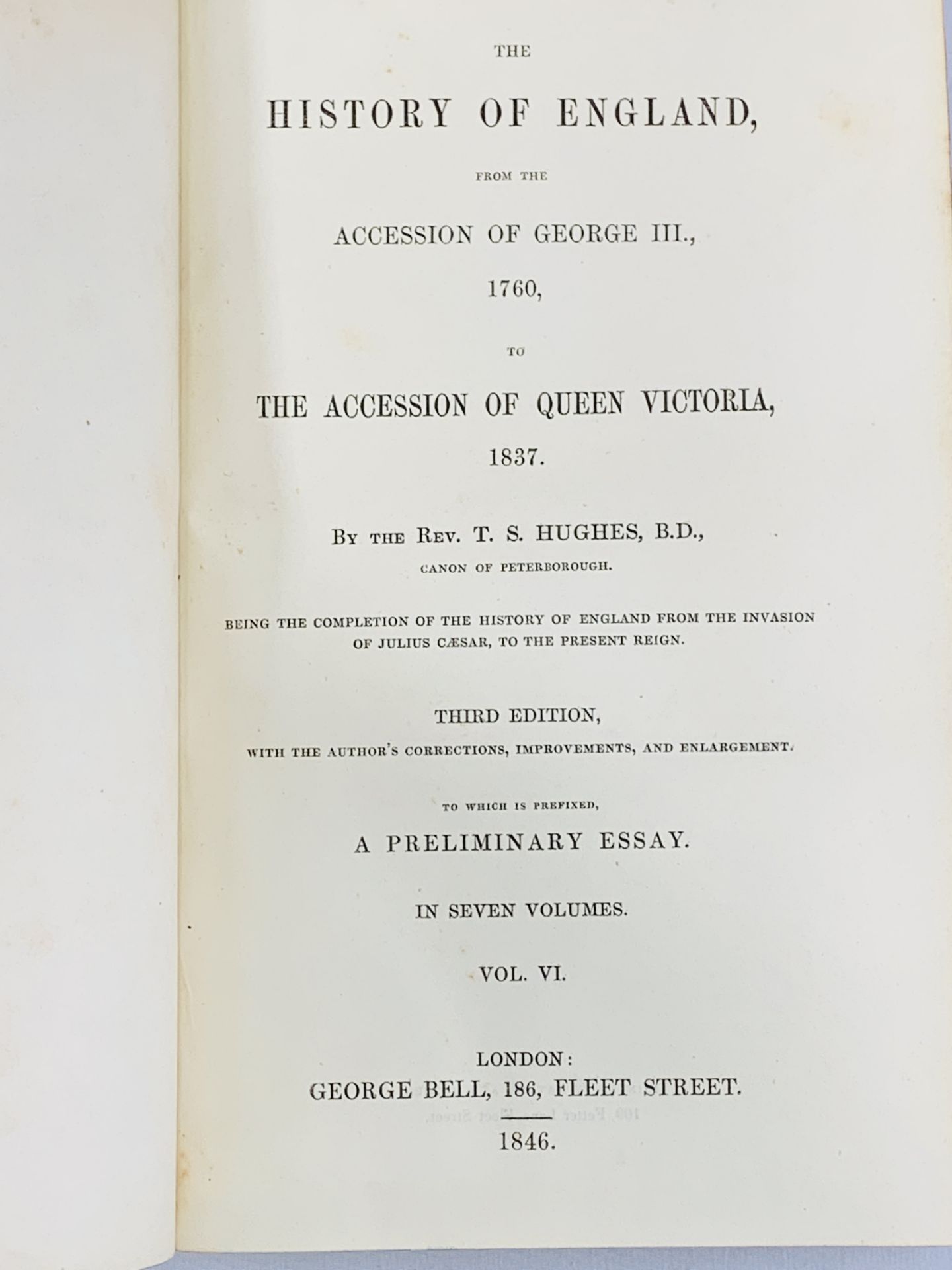 Six leather bound volumes of The History of England - Image 2 of 4