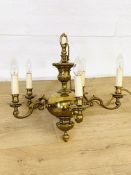 Brass chandelier