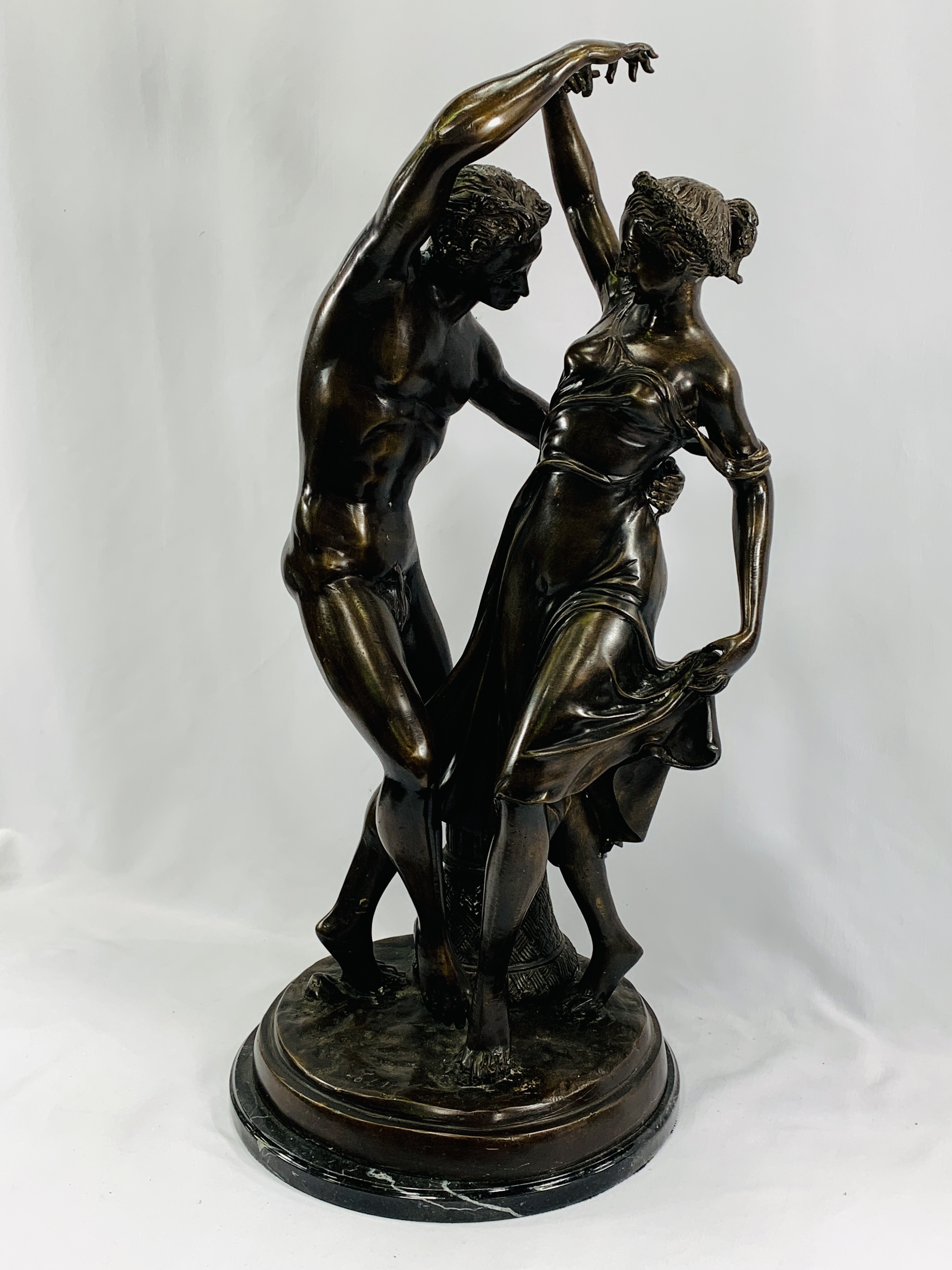 Bronze sculpture of Zephyr dancing with Flora - Image 2 of 7