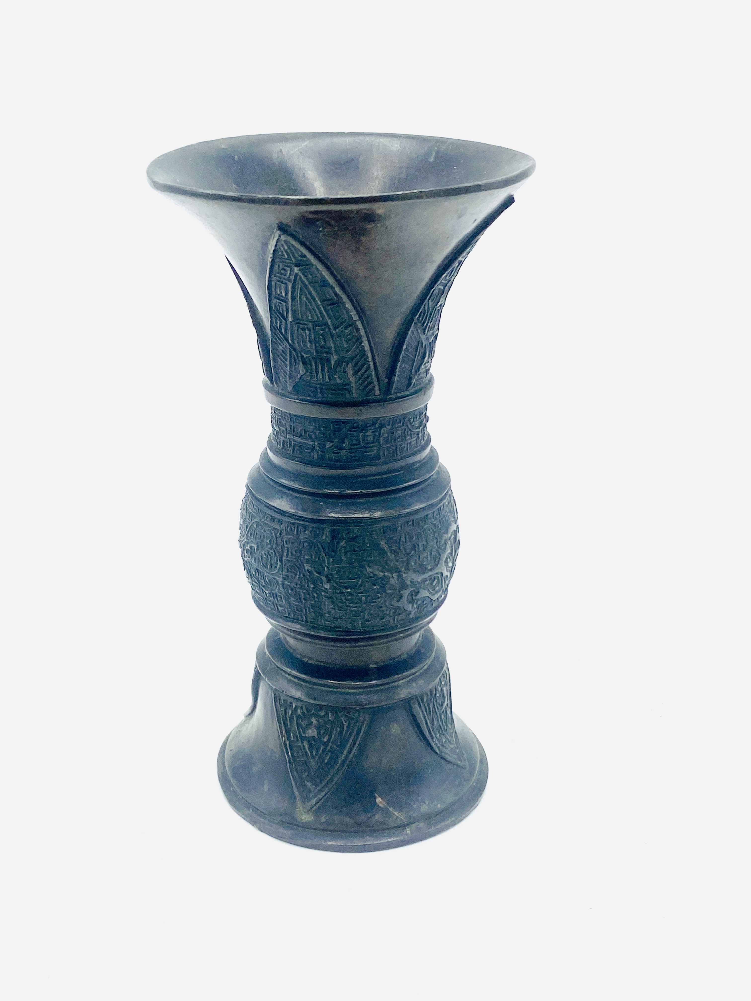 Chinese bronze Gu vase - Image 4 of 4