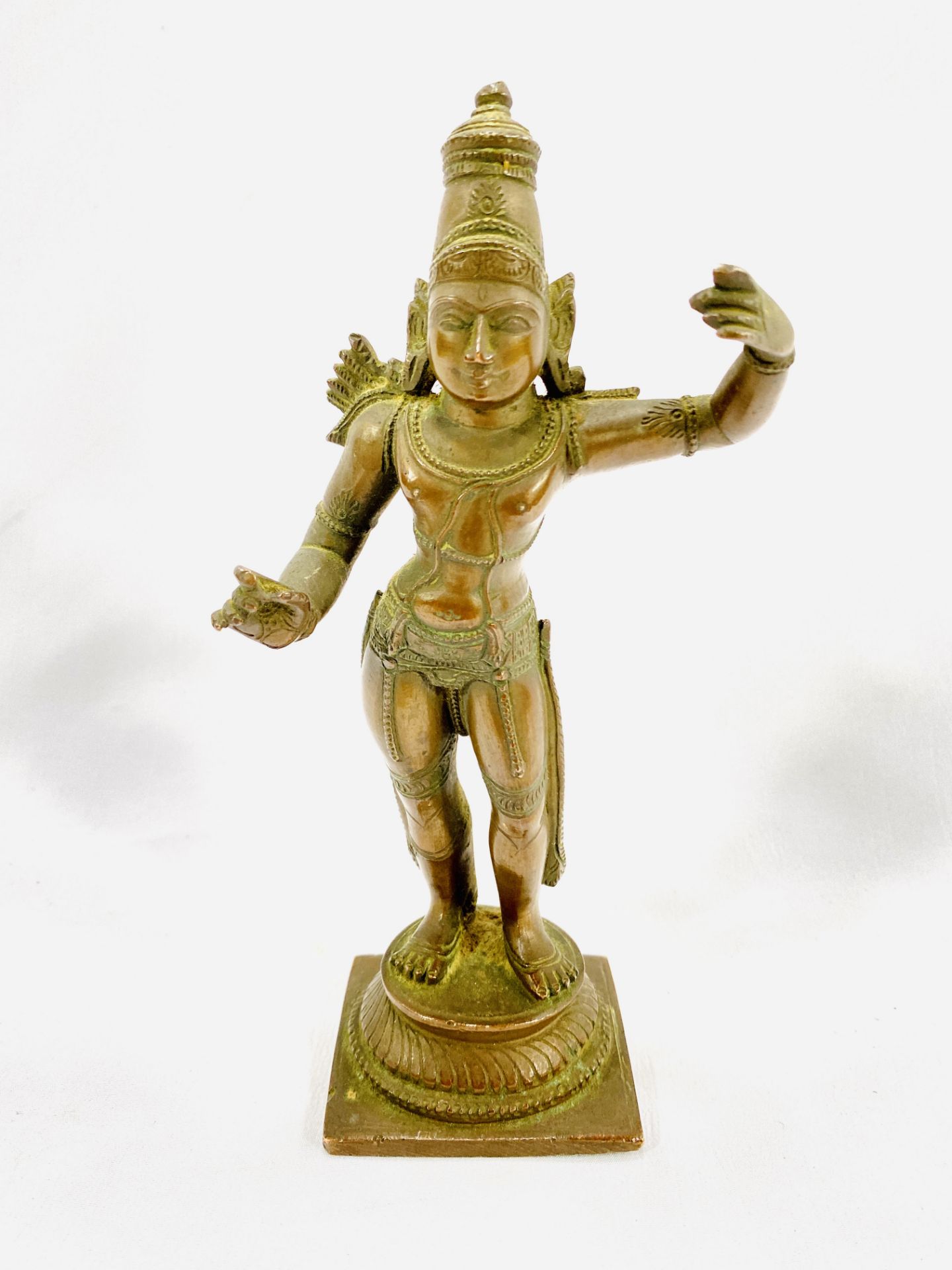 Two Oriental bronze figures - Image 4 of 5